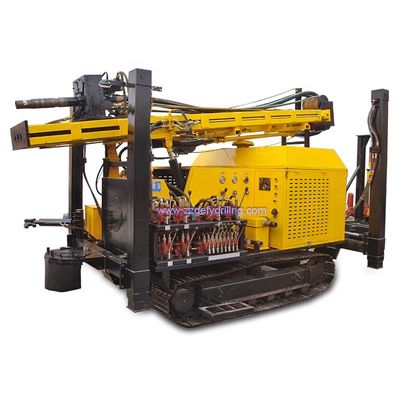 High Drilling Efficiency Air Compressor 300m Portable Hammer Rock Water Borehole Drilling Rig DTH